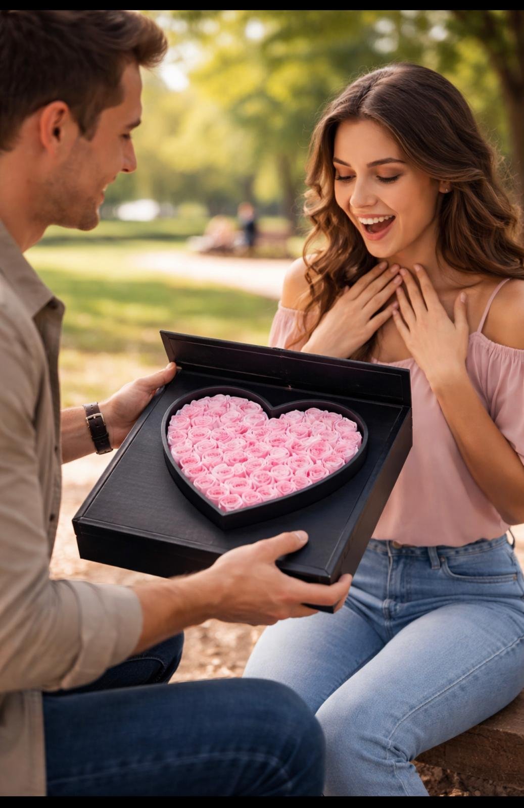heart rose box Vancouver romantic gift